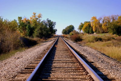 Railroad tracks against sky