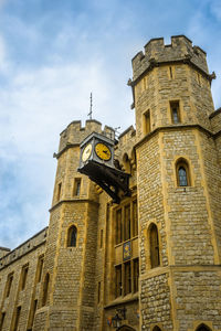 Low angle view of historic building against sky