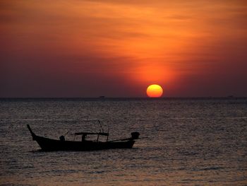 Scenic view of sunset over sea