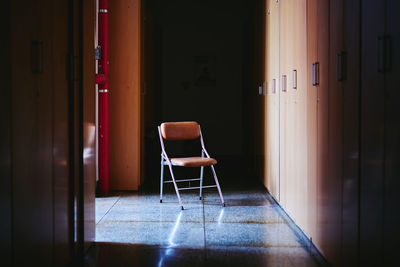 Empty chair at home