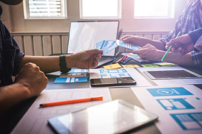 People working on table