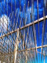 Low angle view of bridge against sky