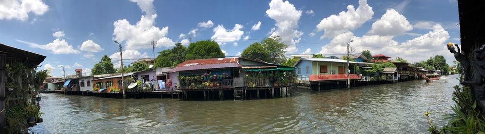 Panoramic view of buildings against sky