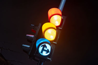 Low angle view of road signs