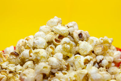 Close-up of ice cream over white background