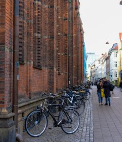 Cars parked in front of building