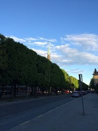 Road against cloudy sky