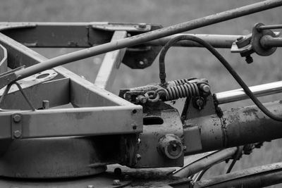 Close-up of rusty wheel