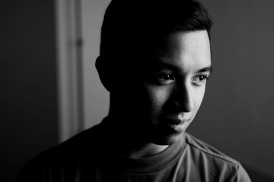 Close-up portrait of young man