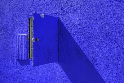 Close-up of blue door