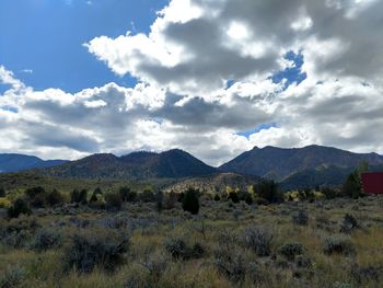 Scenic view of landscape against sky