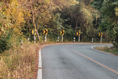 Road passing through trees