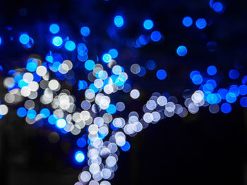 Defocused image of illuminated lights