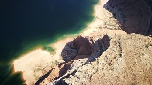 Rock formation in water