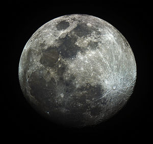 Close-up of moon against sky at night