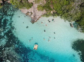 Aerial view of coastline