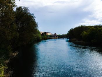 Scenic view of river against sky