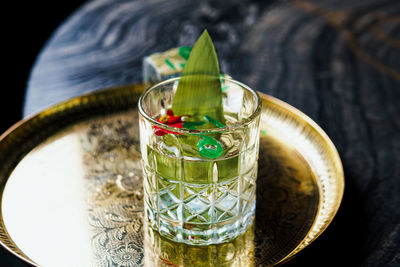 Close-up of drink on table