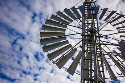 Low angle view of ferris wheel against sky