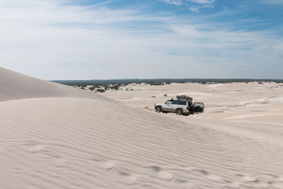 Scenic view of desert against sky