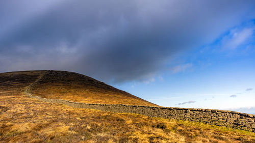 Low angle view of mountain against sky