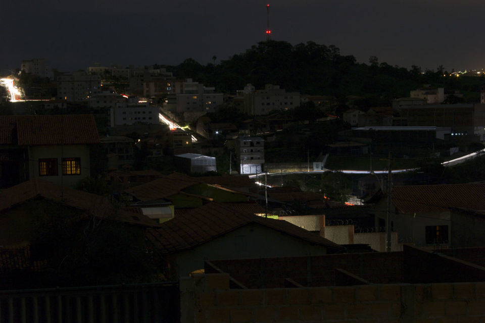 VIEW OF TOWN AT NIGHT