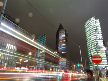 Illuminated city at night