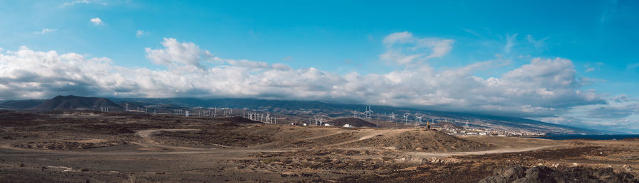 Panoramic view of landscape against sky