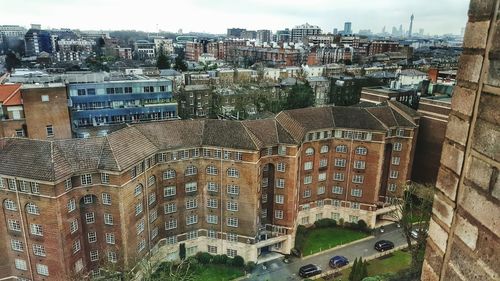 High angle view of cityscape