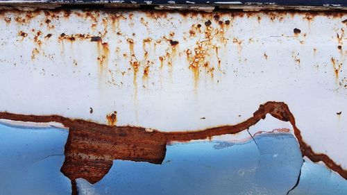 Full frame shot of rusty metal wall