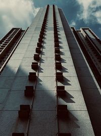 Low angle view of modern building against sky