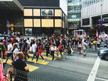 People on city street