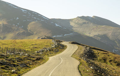 Scenic view of landscape against clear sky