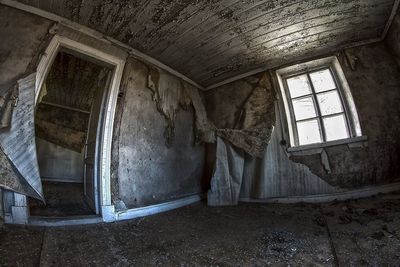 Interior of abandoned building