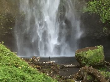 Scenic view of waterfall