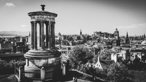 View of tower in city