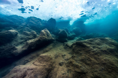 Scenic view of rock underwater