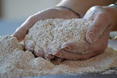 Close-up of woman hand