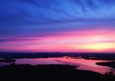 Scenic view of dramatic sky at sunset