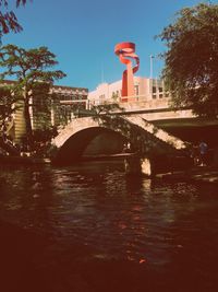 Scenic view of bridge against clear sky