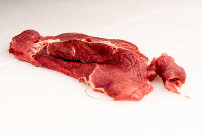 Close-up of food on white background