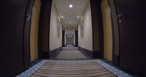 Empty corridor of building