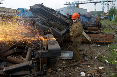 Worker working at workshop