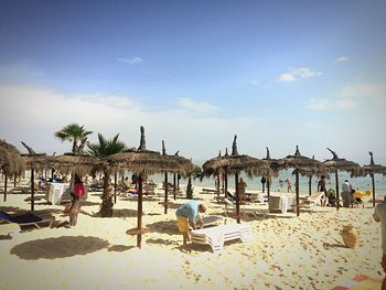 Group of people on beach