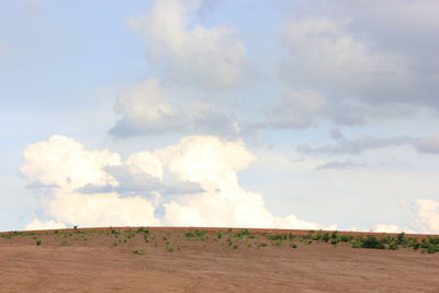 Panoramic view of desert against sky