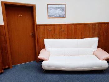 Empty chair in living room