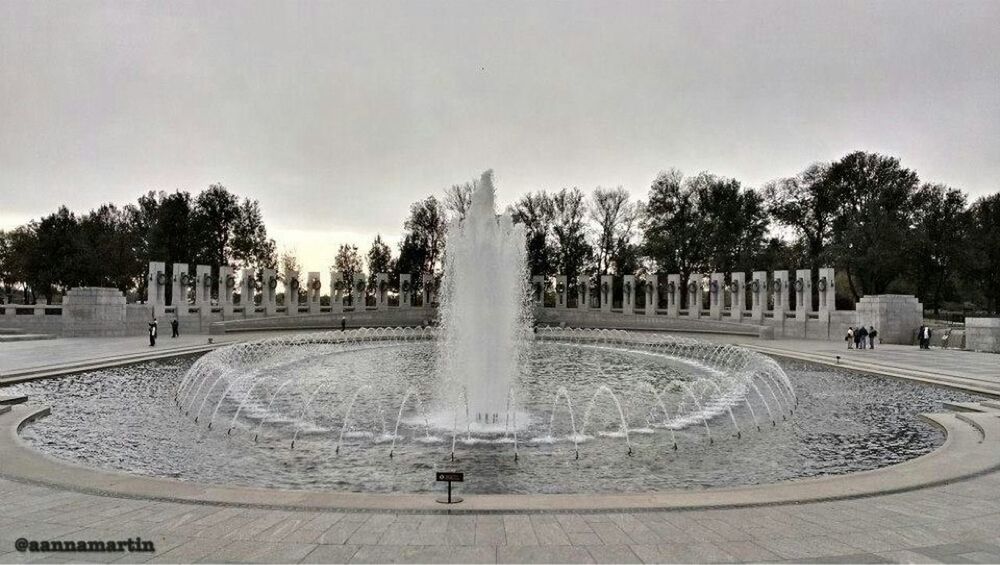 fountain, tree, water, built structure, architecture, sky, motion, travel destinations, famous place, tourism, building exterior, spraying, incidental people, sculpture, travel, statue, tourist, international landmark, art and craft