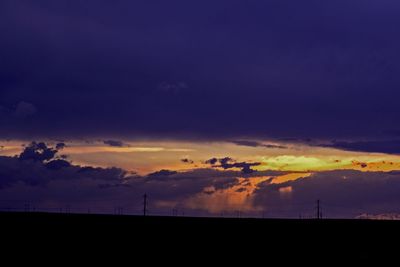 Scenic view of landscape at sunset
