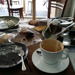 Coffee cup on table