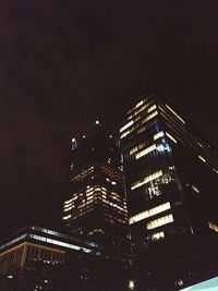 Low angle view of illuminated building